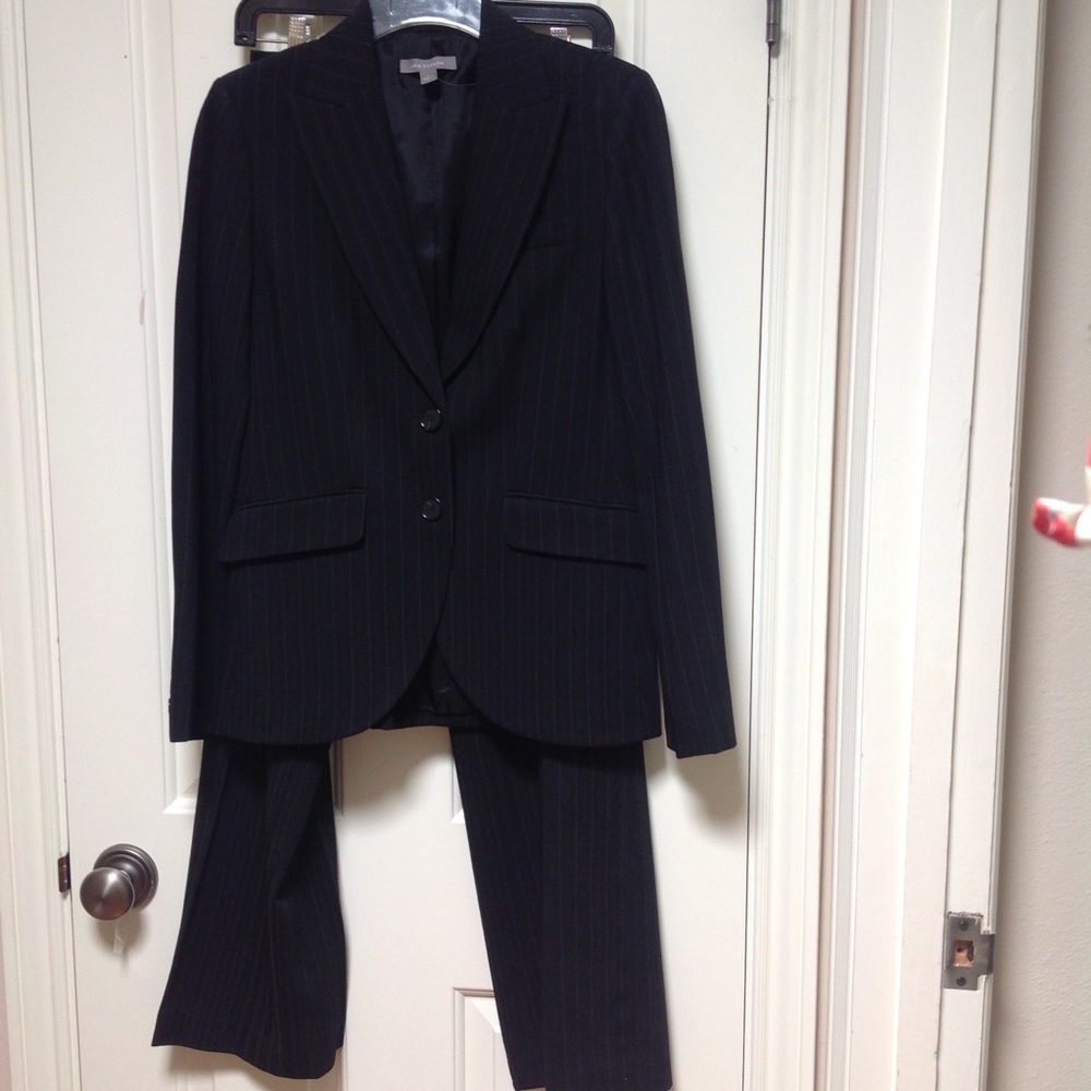 Ann Taylor black pinstriped pant suit